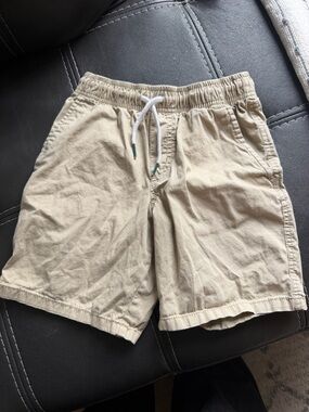 Cat & Jack Boys Beige Drawstring Cotton Shorts